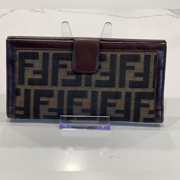 Fendi Vintage Zucca Long Wallet on Chain ✨ Rare Monogram | Crossbody Convertible - Picture 1 of 12